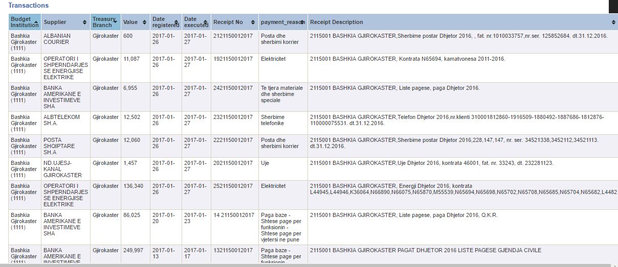 Si i shpenzoi Bashkia Gjirokastër 142 milionë lekë gjatë muajit Janar 2017 (Tabelat)