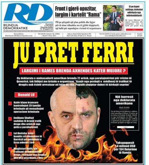 RD: SHBA i ka vendosur 4 muaj afat Edi Ramës për asgjesimin e 20 familjeve kriminale, ndryshe do e rrëzojnë…