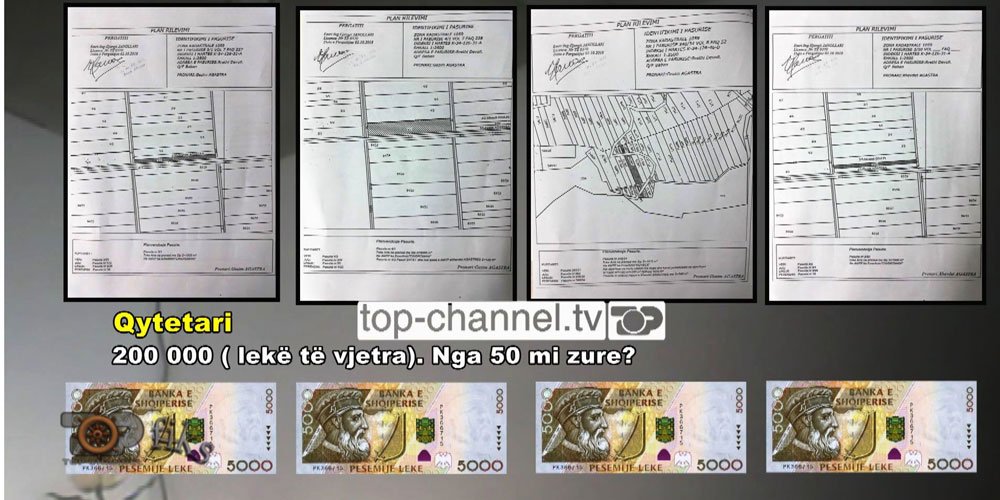 Korrupsioni në Hipotekë, përgjegjësja merr 200 mijë lekë për hartat