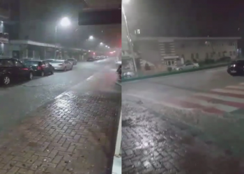 Reshje të dendura shiu në Gjirokastër (VIDEO)