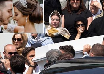 Mes lotëve dhe në arkivolë të bardhë, i jepet lamtumira e fundit çiftit shqiptar (FOTO)