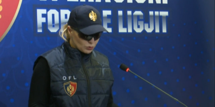 Bjondja ‘misterioze’ e OFL-së në zyrë me foton e Kalasë së Gjirokastrës (FOTO)