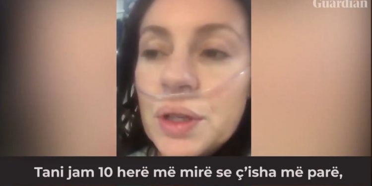 “Nuk marrë dot frymë…”, shikojeni 39-vjeçaren e prekur nga koronavirusi (VIDEO)