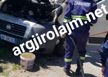 Dalin pamjet, si mori flakë makina e blinduar në Libohovë (FOTO)