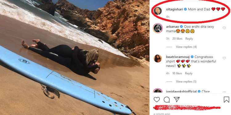 Olta Gixhari, shtatzënë për herë të parë