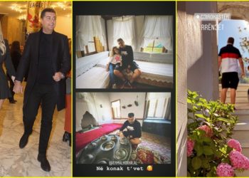 Nipi Enver Hoxhës tek shtëpia e gjyshit në Gjirokastër, Rezarta Shkurta poston fotot: Në konak t’vet