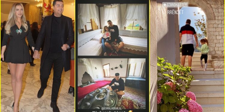 Nipi Enver Hoxhës tek shtëpia e gjyshit në Gjirokastër, Rezarta Shkurta poston fotot: Në konak t’vet