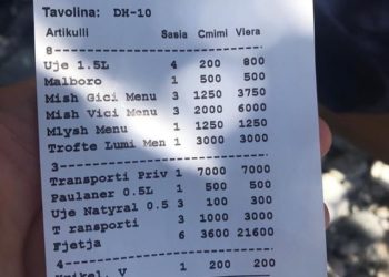 Harrojeni jugun, shihni këtë faturë të çmendur në veri të Shqipërisë. Pronari lokalit në Lumin e Shalës jep përgjigjen epike