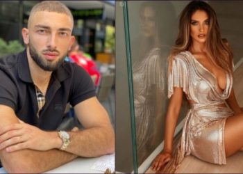 Grezda publikon momentin intim me Oriolën në ashensor