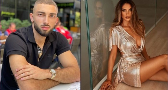 Grezda publikon momentin intim me Oriolën në ashensor