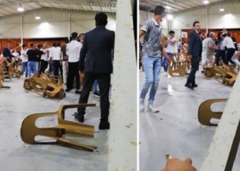 Karrige e grushta, dasma kthehet në ‘fushëbetejë’. Ja ku ka ndodhur (FOTO)