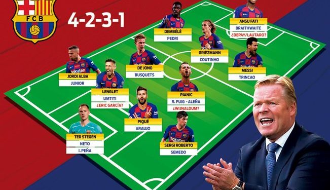 (Formacioni) Koeman dizenjon Barçën e tij