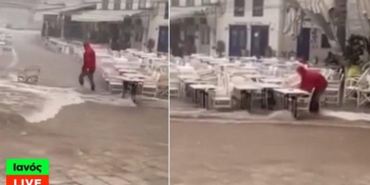 Pamje të frikshme, shihni çfarë bën cikloni në Greqi (VIDEO)