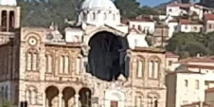 Dëmtimet prej tërmetit, shembet kisha në ishullin grek