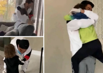 Suarez surprizon fëmijët, 18 ditë pa i takur prej infektimit me COVID
