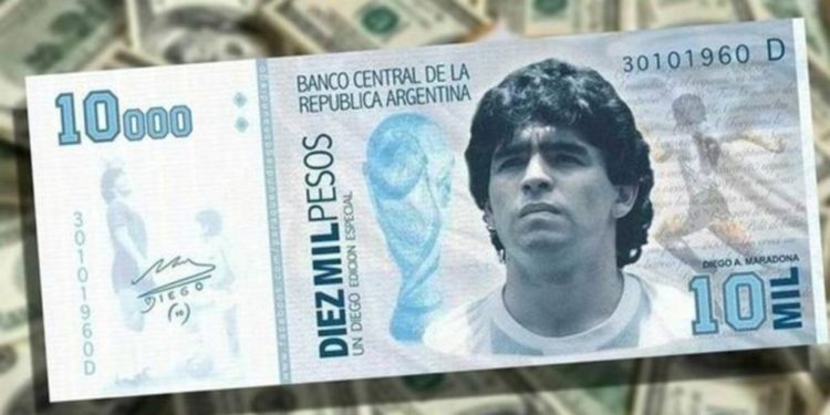 Argjentinë, një kartëmonedhë do të ketë figurën e Diego Maradonës