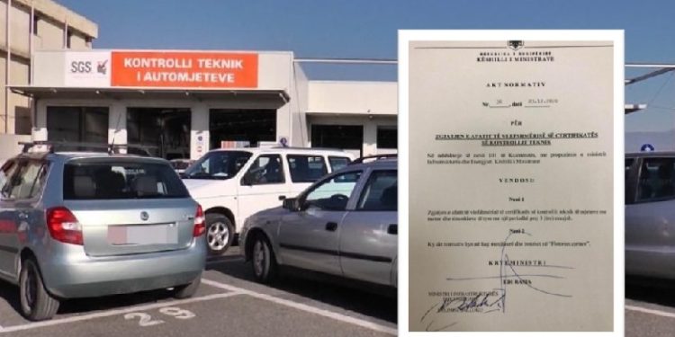 Vendimi i qeverisë/Shtyhet me tre muaj vlefshmëria e kolaudimit të automjeteve