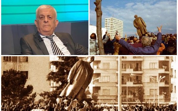 Gazetari rrëfen rrëzimin e bustit të Enverit: Nexhmije Hoxha ishte fshehur në Dajt nga frika, Hekuran Isai tentoi të ulej me helikopter mbi turmën