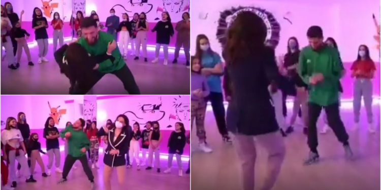 Fushata, Elisa Spiropali tregon talentin në kërcim (VIDEO)