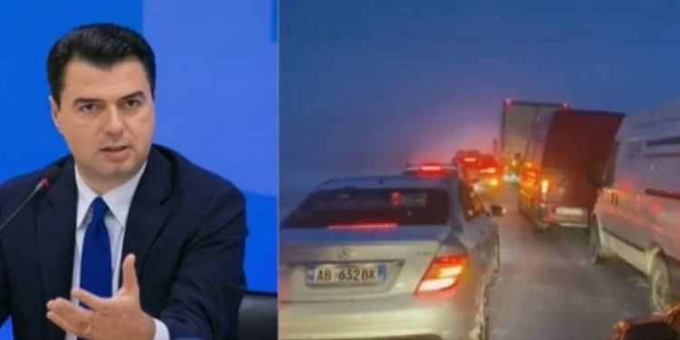 Basha: Jam bllokuar nga dëbora në Lezhë, ç’po bën Edi Rama? Ky është dështim i përsëritur