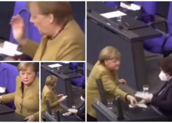 Merkel harron maskën në foltore, reagimi i saj bën xhiron e rrjetit (VIDEO)