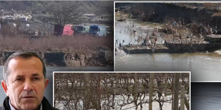 Prishja argjinaturës së lumit Drino, shkaktari i përmbytjeve në fshatin Vrisera të Dropullit (VIDEO)