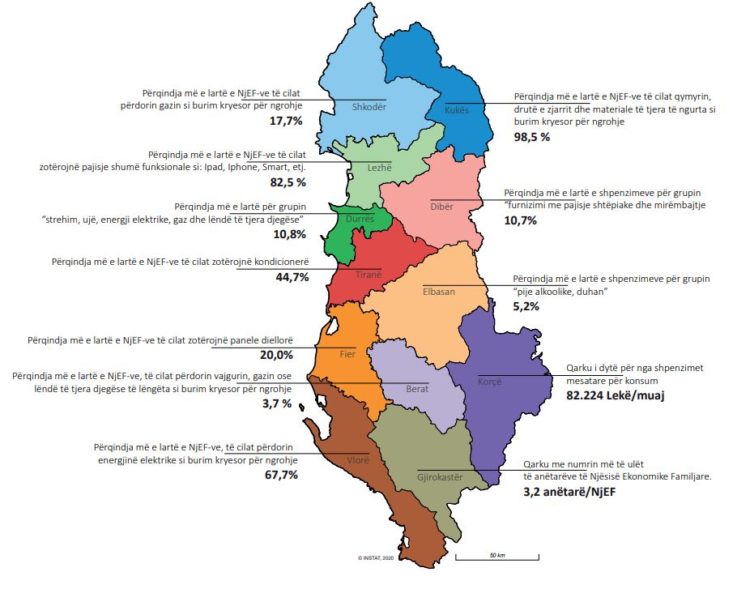 Harta e pazakontë e Shqipërisë, ja tiparet dalluese për çdo qark (FOTO)
