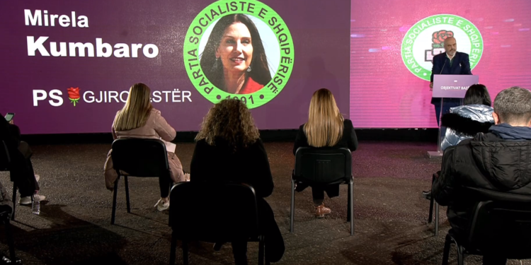 Rama: Mirela Kumbaro në krye të listës së PS në Gjirokastër