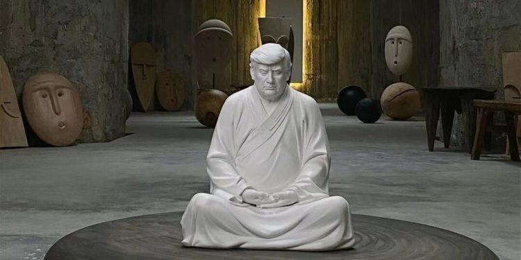 Trump nuk fitoi por Kina e adhuron, përgatitet statuja që e portretizon si Buda