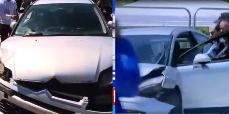 Incident i rëndë në Tiranë, makina hyn në Sheshin ‘Skënderbej’, thyen barrierat e shkon drejt qytetarëve (PAMJE TE RENDA)