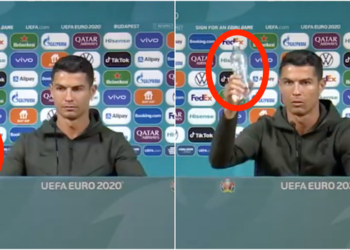Hoqi shishet ‘Coca-Cola’/ Ronaldo i shkakton kompanisë humbje 4 miliardë dollarë (VIDEO)