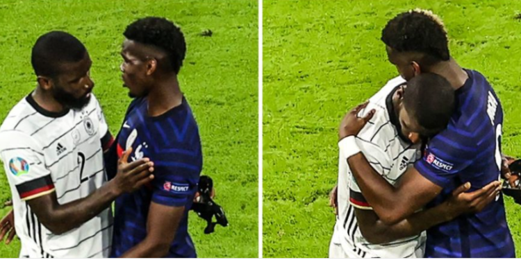 E kafshoi gjatë ndeshjes, Pogba fal dhe përqafon lojtarin kundërshtar