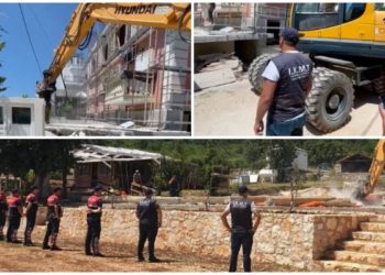 Pronari u arrestua tre ditë më parë, shembet ndërtesa në Ksamil (VIDEO)