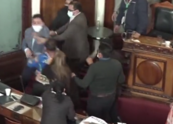 Ka edhe më keq/ Grushta dhe kapje flokësh në parlament, politikanët përleshen gjatë seancës (VIDEO)