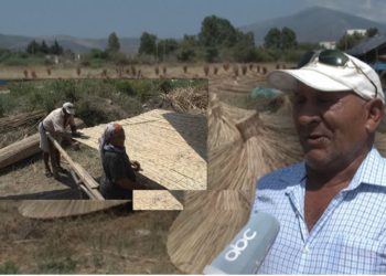 Njihuni me Xha Faikun, mjeshtrin e çadrave të kashtës në jug në Shqipërisë. Furnizon bizneset nga Vlora në Ksamil (VIDEO)