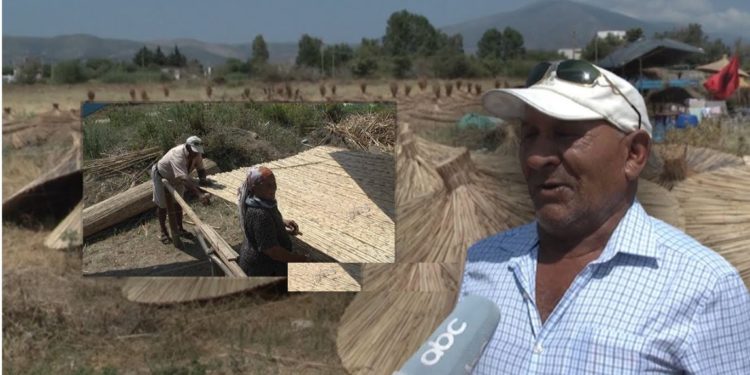 Njihuni me Xha Faikun, mjeshtrin e çadrave të kashtës në jug në Shqipërisë. Furnizon bizneset nga Vlora në Ksamil (VIDEO)