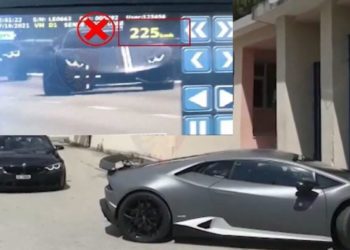 Lëvizte me shpejtësi marramendëse, policia ndalon në Borsh emigrantin nga Zvicra me Lamborghinin luksoze (FOTO)