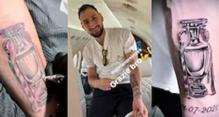 Video, Donnarumma bën tatuazhin kushtuar triumfit të Euro 2020