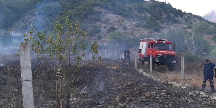 Aktivizohet një vatër zjarri në Gjirokastër (FOTO)
