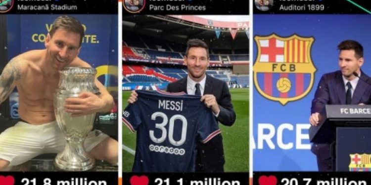 3 fotot më të pëlqyera në instagram, Messi rekord absolut