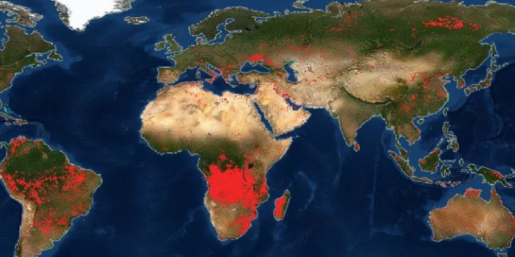 Toka “në flakë” / Harta e NASA-s tregon botën të shkatërruar nga zjarret