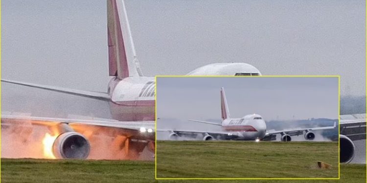 Avioni merr flakë gjatë uljes në një aeroport në Britani