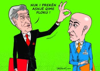 Përplasja Bejko-Berisha, Bujar Kapexhiu bën humor të zi me një karikaturë: Nuk i prekën asnjë qime floku