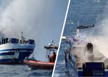 Zjarri në tragetin e linjës Igumenicë-Brindisi, vijon operacioni për kërkimin e 12 të zhdukurve. Ndihmon edhe pala shqiptare (VIDEO)