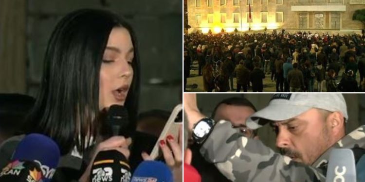 “Je i pandalshëm dhe i paprekshëm”, vajza vlerëson Ramën në protestë, i heqin menjëherë fjalën: Ik, ik, ik…