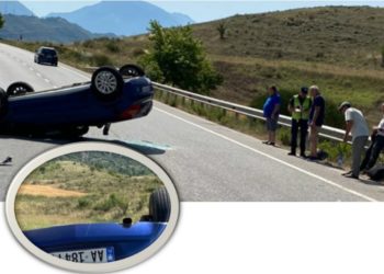 Makina përmbyset në rrugë, si u aksidentua shtetasi italian në Memaliaj