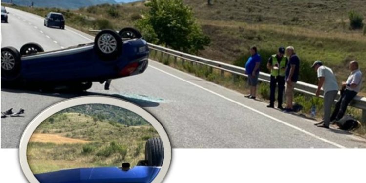 Makina përmbyset në rrugë, si u aksidentua shtetasi italian në Memaliaj