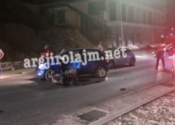 Përplasja e fuqishme te “NSHN”, plagoset motoristi në Gjirokastër