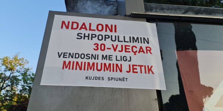 “Ndaloni shpopullimin 30-vjeçar”, ja pankarta që tërhoqi vëmendjen në protestë