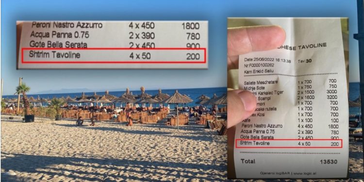 Tjetër çmenduri në jug të Shqipërisë, restoranti faturon 200 lekë… për të shtruar tavolinën. Plazhet janë pothuajse bosh